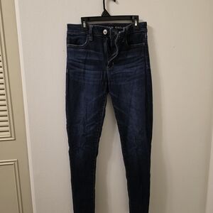 American Eagle Outfitters Women's Dark Blue Jeans